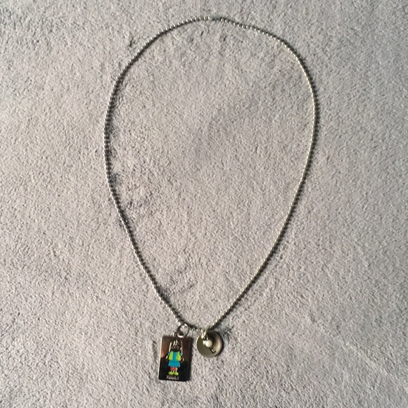 Emma and E Charm Necklace - Picture 2 of 4
